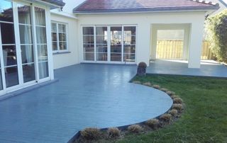 terrasse en bois forme arrondie sur mesure