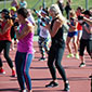 cours de zumba en plein air